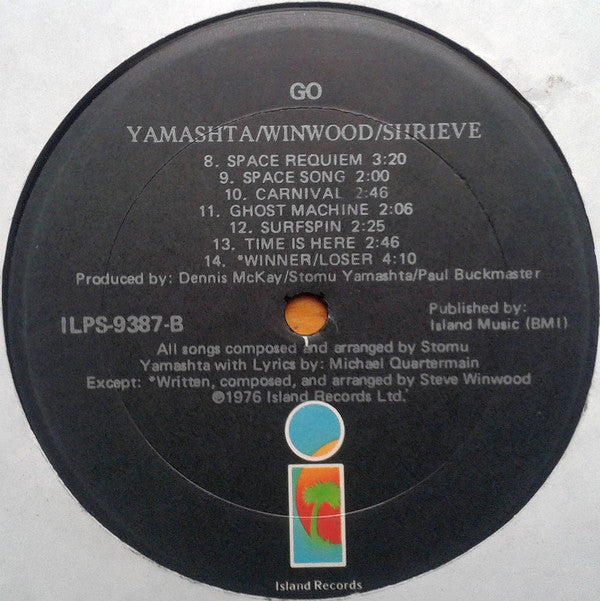 Stomu Yamashta* / Steve Winwood / Michael Shrieve : Go (LP, Album)