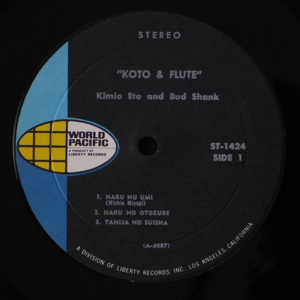 Kimio Eto, Bud Shank : Koto & Flute The Japanese Koto Music Of Kimio Eto Featuring The Flute Of Bud Shank (LP)