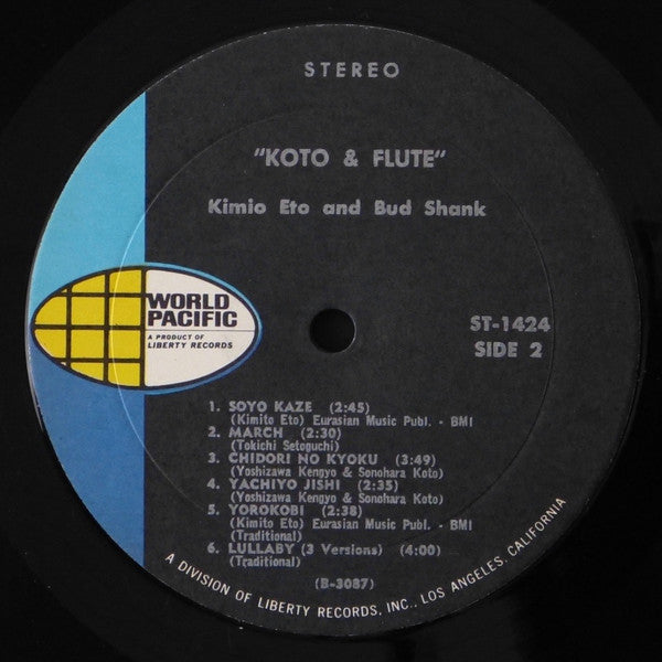 Kimio Eto, Bud Shank : Koto & Flute The Japanese Koto Music Of Kimio Eto Featuring The Flute Of Bud Shank (LP)