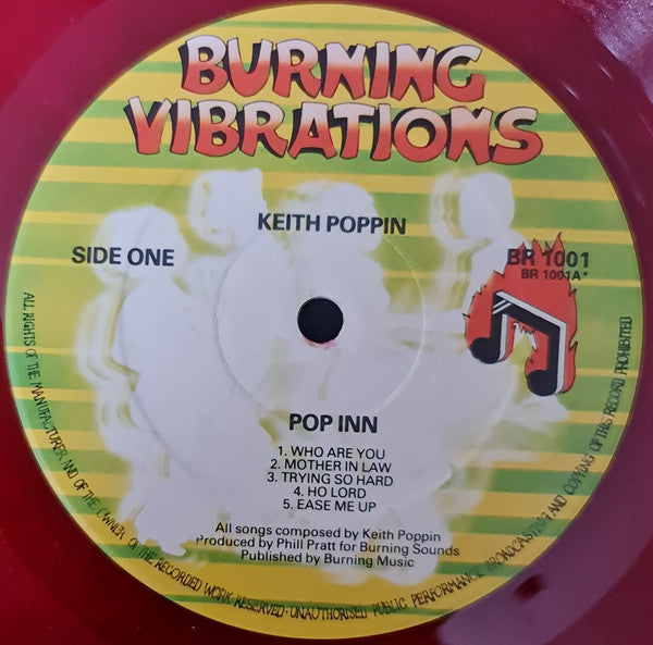 Keith Poppin : Pop Inn (LP, Album, Red)