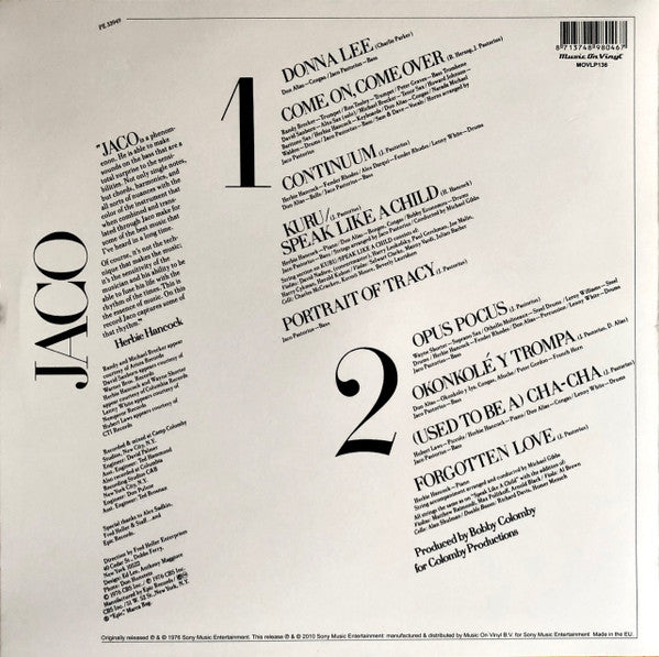 Jaco Pastorius ~ Jaco Pastorius (Vinyl) - Djungel & Jazz