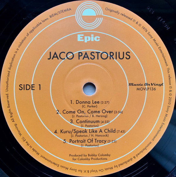 Jaco Pastorius ~ Jaco Pastorius (Vinyl) - Djungel & Jazz