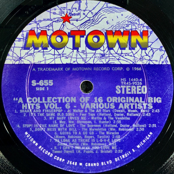 Various ~ The Motown Sound: A Collection Of 16 Original Big Hits Vol. 6 (Vinyl) - Djungel & Jazz