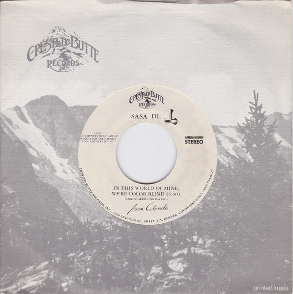 Sasa Di ~ In This World Of Mine, We're Color Blind (Vinyl) - Djungel & Jazz