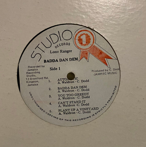 Lone Ranger : Badda Dan Dem (LP, Album)