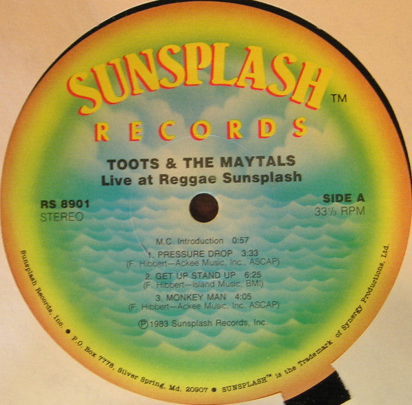 Toots & The Maytals : Live At Reggae Sunsplash (LP, Album)