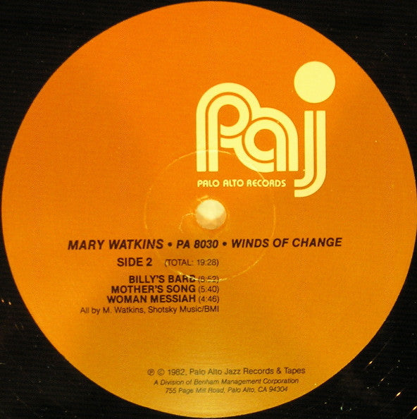Mary Watkins ~ Winds Of Change (Vinyl) - Djungel & Jazz