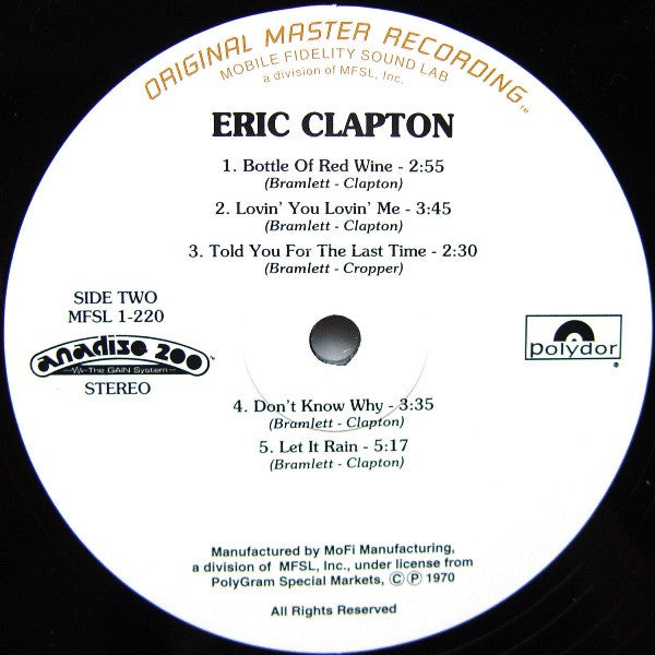 Eric Clapton ~ Eric Clapton (Vinyl) - Djungel & Jazz