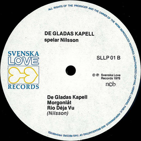 De Gladas Kapell ~ Spelar Nilsson (Vinyl) - Djungel & Jazz