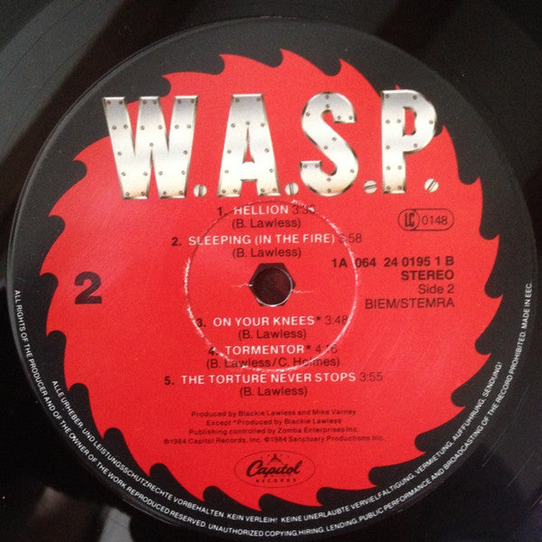W.A.S.P. : W.A.S.P. (I Wanna Be Somebody) (LP, Album)