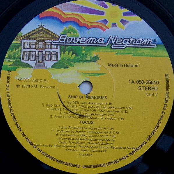 Focus ~ Ship Of Memories (Vinyl) - Djungel & Jazz