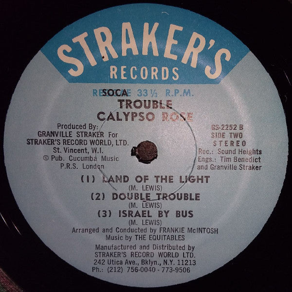 Calypso Rose : Trouble (LP)