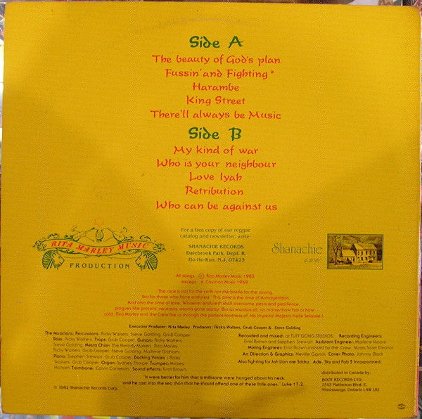 Rita Marley : Harambe (Working Together For Freedom) (LP, Album, Gat)