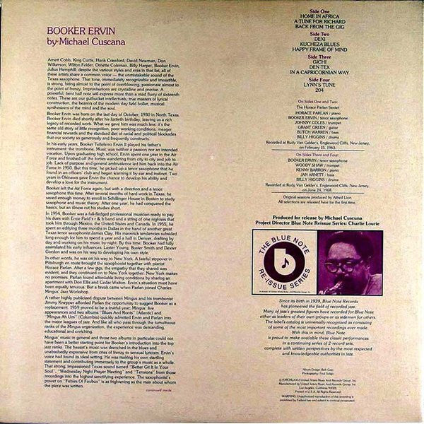 Booker Ervin ~ Back From The Gig (Vinyl) - Djungel & Jazz