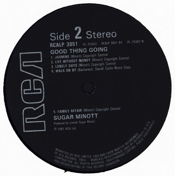 Sugar Minott : Good Thing Going (LP, Album)