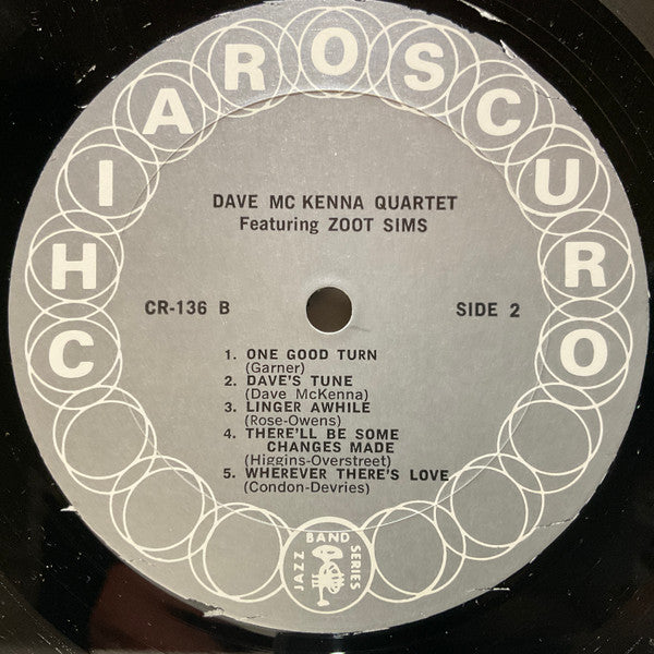 Dave McKenna Quartet Featuring Zoot Sims ~ Dave McKenna Quartet Featuring Zoot Sims (Vinyl) - Djungel & Jazz