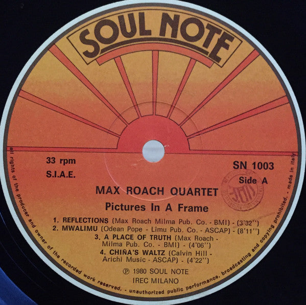 Max Roach Quartet : Pictures In A Frame (LP, Album)