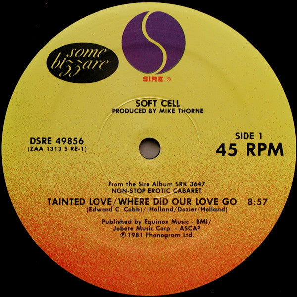 Soft Cell ~ Tainted Love / Where Did Our Love Go (Vinyl) - Djungel & Jazz
