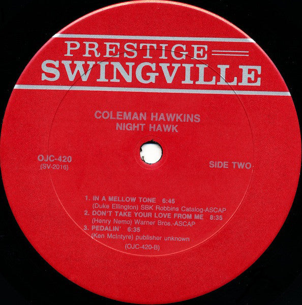 Coleman Hawkins With Eddie "Lockjaw" Davis ~ Night Hawk (Vinyl) - Djungel & Jazz