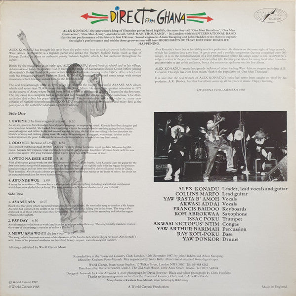 Alex Konadu ~ One Man Thousand Live In London (Vinyl) - Djungel & Jazz