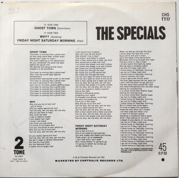 The Specials ~ Ghost Town (Vinyl) - Djungel & Jazz