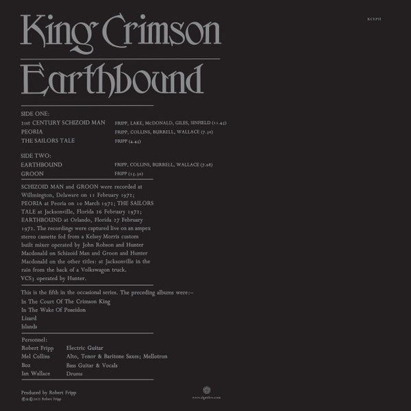King Crimson ~ Earthbound (Vinyl) - Djungel & Jazz