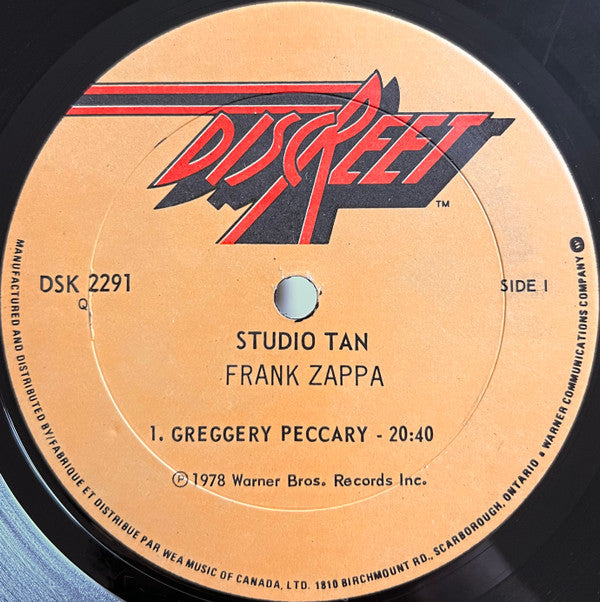 Frank Zappa : Studio Tan (LP, Album)