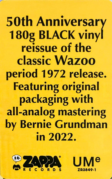 Frank Zappa ~ The Grand Wazoo (Vinyl) - Djungel & Jazz