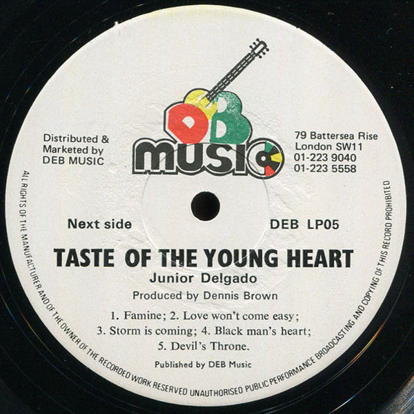 Junior Delgado : Taste Of The Young Heart (LP, Album)