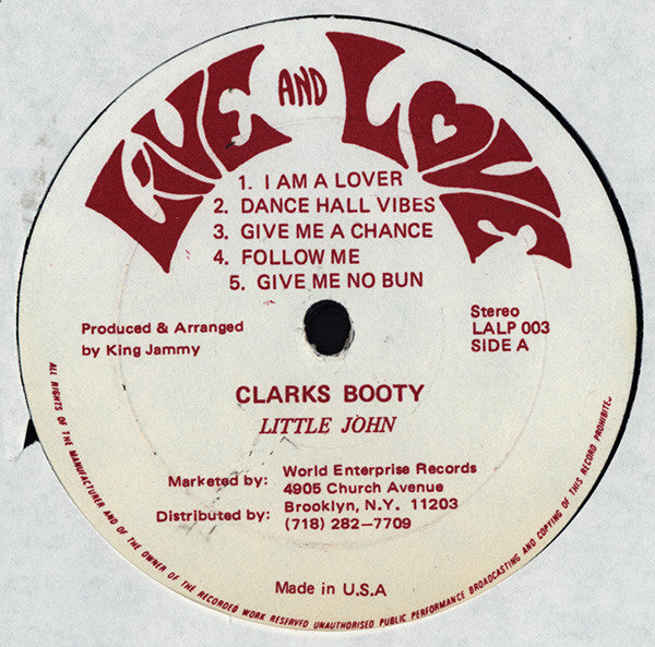 Little John : Clarks Booty (LP, Album)