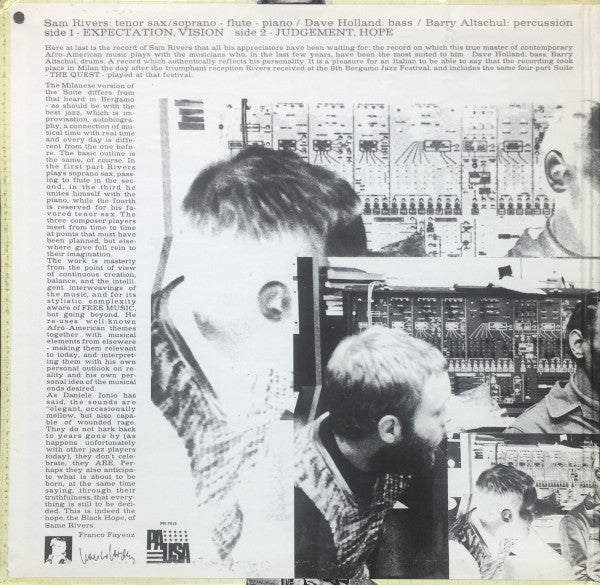 Sam Rivers ~ The Quest (Vinyl) - Djungel & Jazz