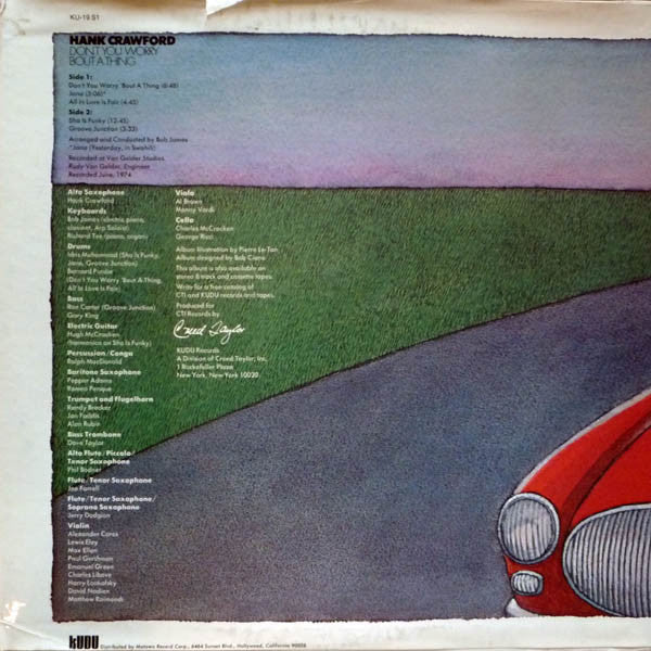 Hank Crawford : Don't You Worry 'Bout A Thing (LP, Album)