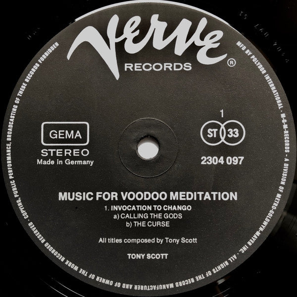 Tony Scott ~ Music For Voodoo Meditation (Vinyl) - Djungel & Jazz