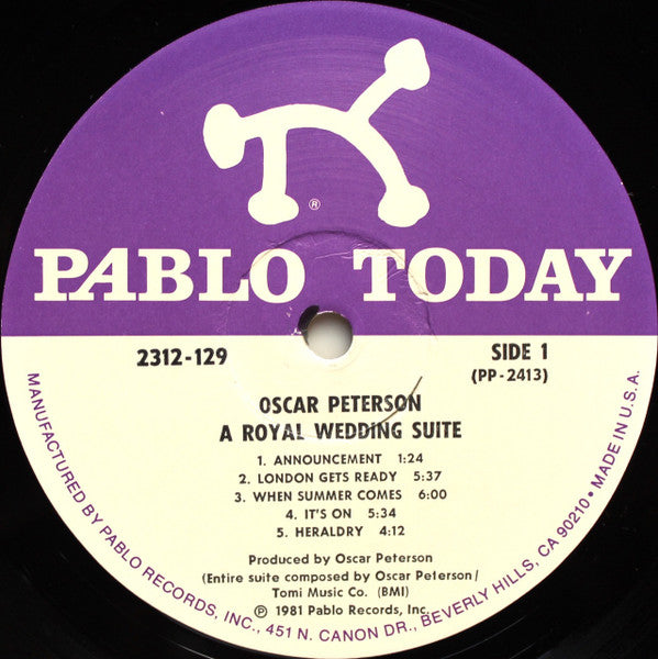 Oscar Peterson ~ A Royal Wedding Suite (Vinyl) - Djungel & Jazz