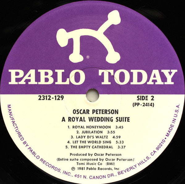 Oscar Peterson ~ A Royal Wedding Suite (Vinyl) - Djungel & Jazz