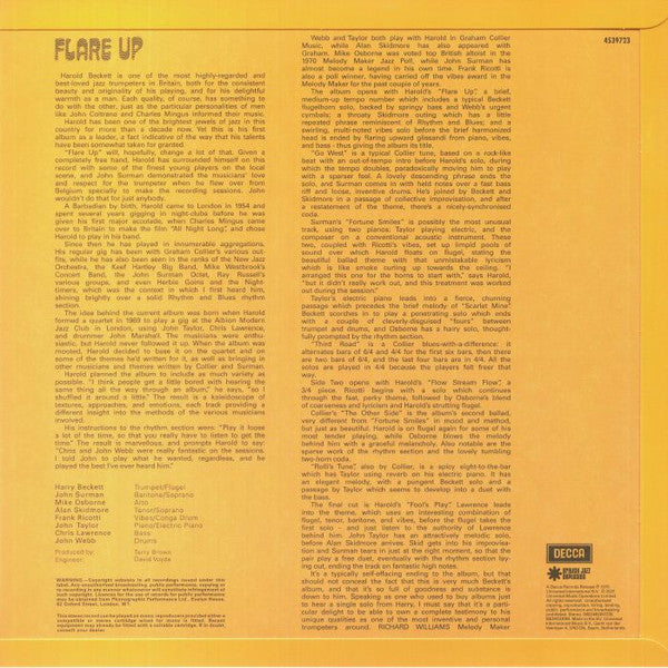 Harry Beckett ~ Flare Up (Vinyl) - Djungel & Jazz