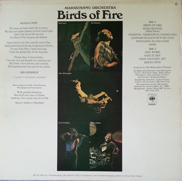 Mahavishnu Orchestra ~ Birds Of Fire (Vinyl) - Djungel & Jazz