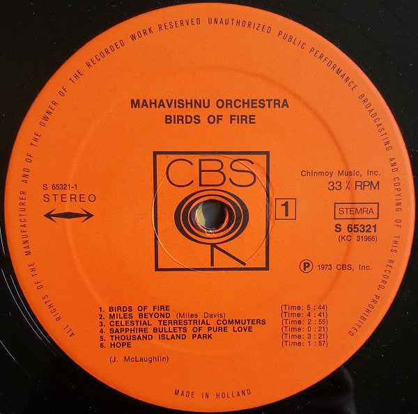 Mahavishnu Orchestra ~ Birds Of Fire (Vinyl) - Djungel & Jazz