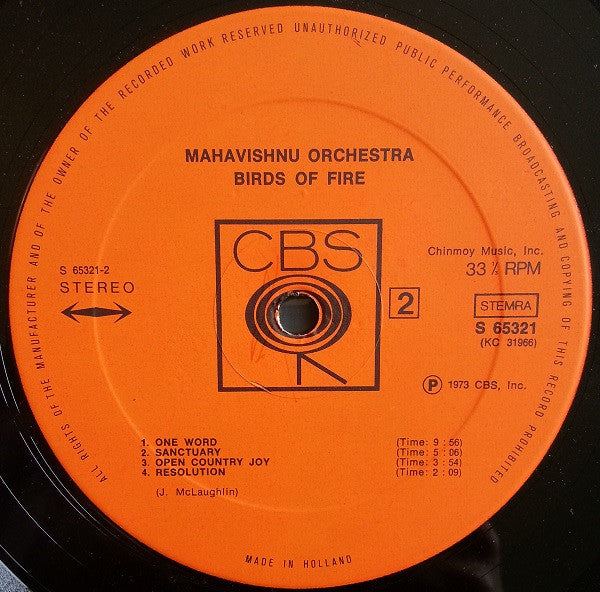 Mahavishnu Orchestra ~ Birds Of Fire (Vinyl) - Djungel & Jazz