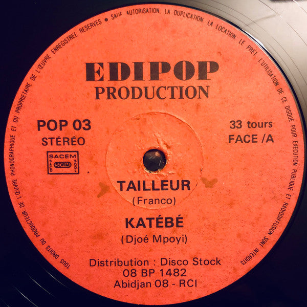 Franco Et Orchestre T.P.O.K. Jazz ~ Keba Na Matraque (Vol. 3) - Tailleur (Vinyl) - Djungel & Jazz