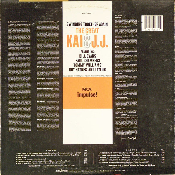 Kai* & J.J.* : The Great Kai & J.J., Swinging Together Again (LP, Album, RE)