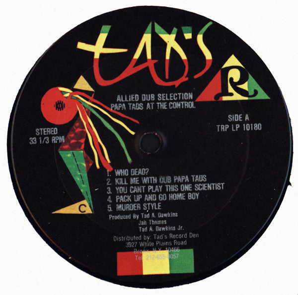 Scientist & Tad A. Dawkins : Allied Dub Selection (LP, Album)