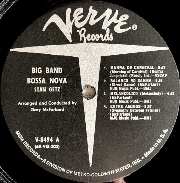 Stan Getz ~ Big Band Bossa Nova (Vinyl) - Djungel & Jazz