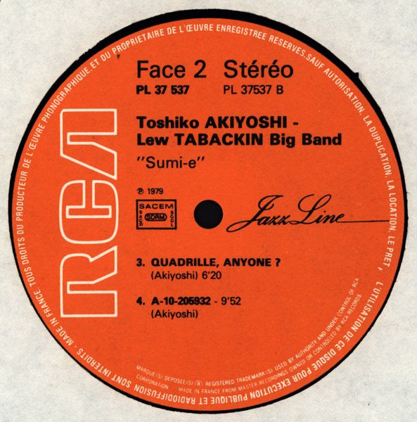Toshiko Akiyoshi-Lew Tabackin Big Band ~ Sumi-E (Vinyl) - Djungel & Jazz