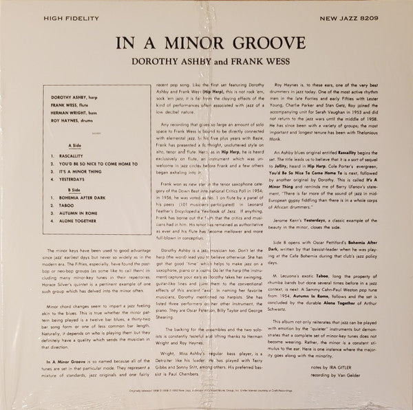 Dorothy Ashby And Frank Wess ~ In A Minor Groove (Vinyl) - Djungel & Jazz