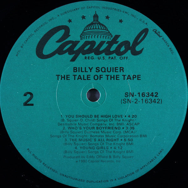 Billy Squier ~ The Tale Of The Tape (Vinyl) - Djungel & Jazz