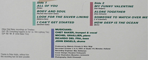Chet Baker ~ Sings Again (Vinyl) - Djungel & Jazz