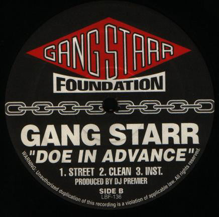 Big Shug / Gang Starr ~ The Jig Is Up / Doe In Advance (Vinyl) - Djungel & Jazz