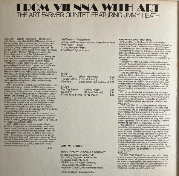 Art Farmer Quintet Featuring Jimmy Heath ~ From Vienna With Art (Vinyl) - Djungel & Jazz