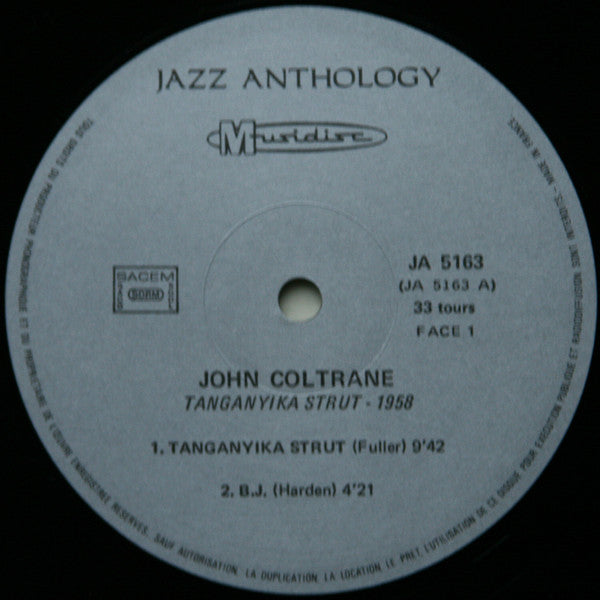 John Coltrane ~ Tanganyika Strut - 1958 (Vinyl) - Djungel & Jazz